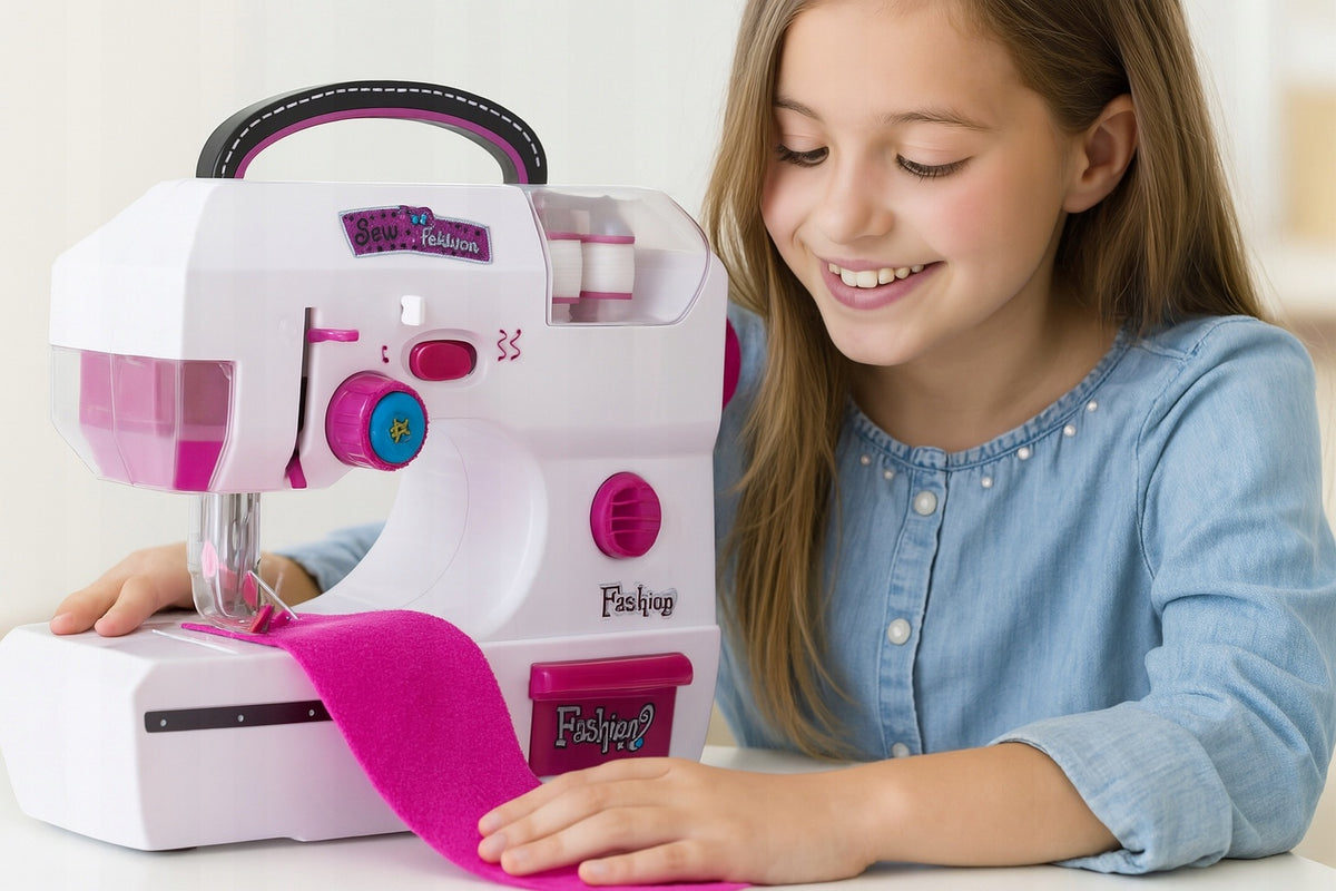 Children's Sewing Machine Small Tailor Stylist White Plastic from 3 Packaging status original