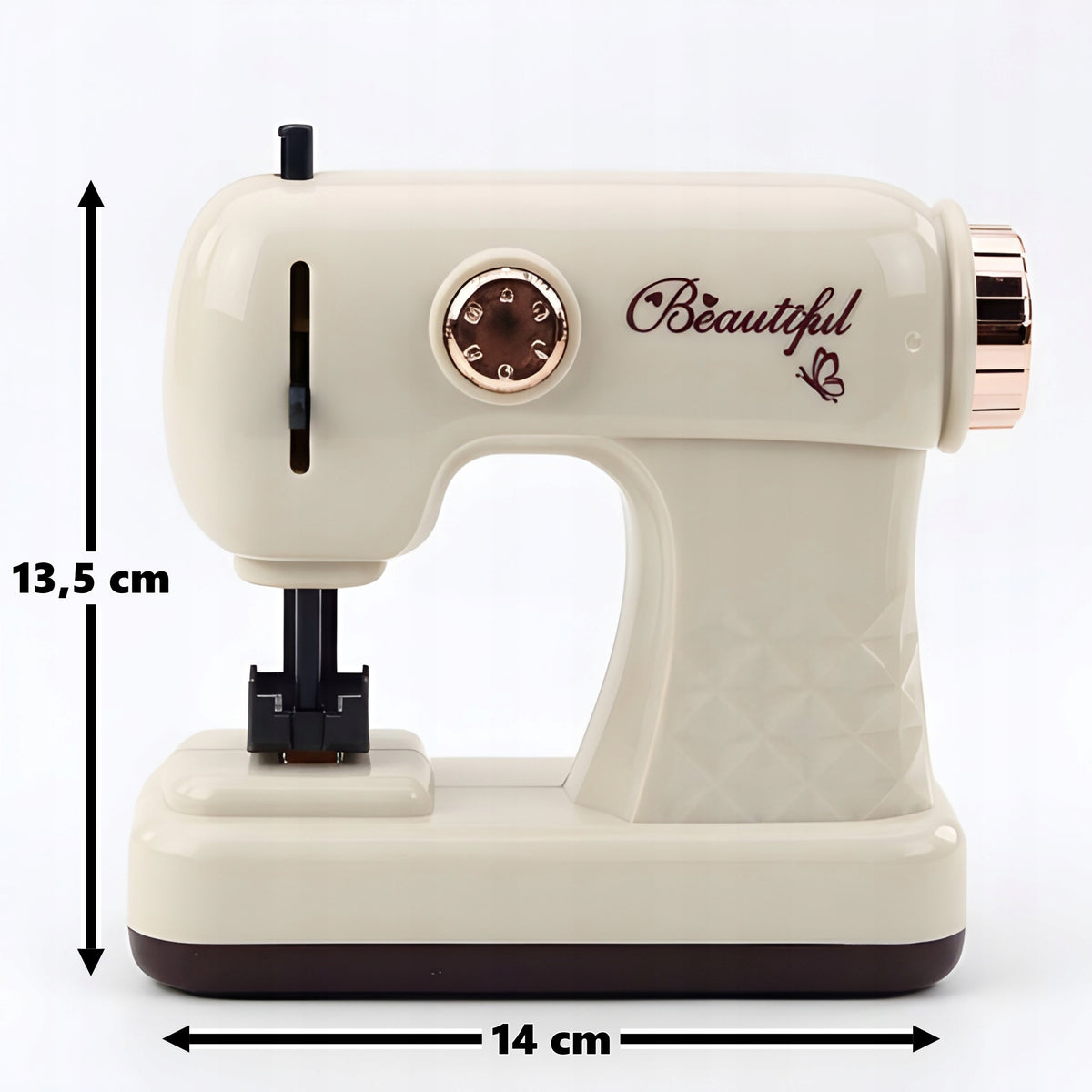 Children's Sewing Machine Toy Mouse Light Effects 14 cm White Brand Tojsy
