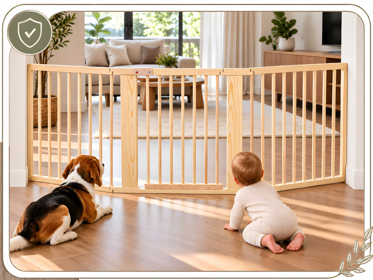 Children's Stair Goal Wooden Modular Barrier with Gate up to 228 cm Packaging status original