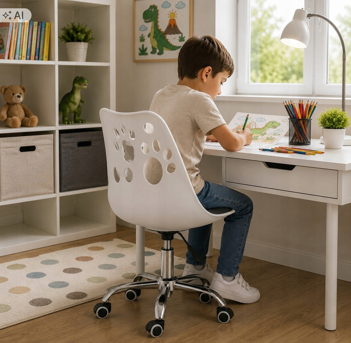 Children's Swivel Chair for Desk Swivel Chair White and Black PUMA Packaging status original