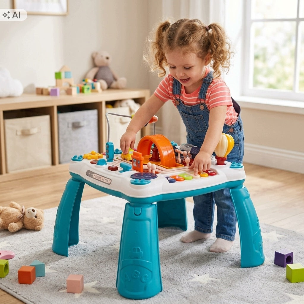 Children's Table 2in1 Educational Interactive Vehicles Piano Blue 3+ Manufacturer code Interaktywny Pojazdy Pianinko Niebieski 2w1