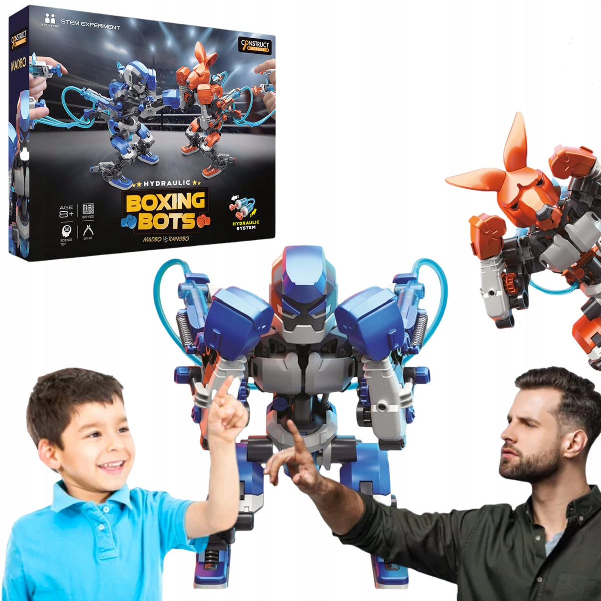 Children's Toy Hydraulic Boxing Robot Construction Kit