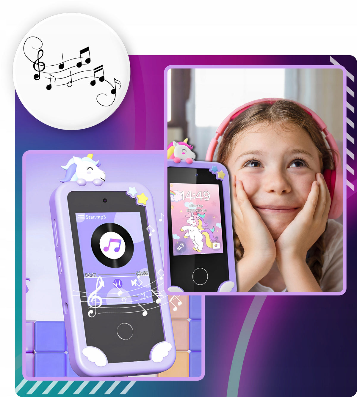 Children's Toy Phone Smartphone Toy with Camera 10 Games + Freebie Packaging status original