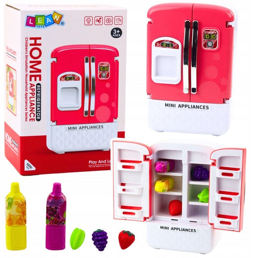 Children's Toy Refrigerator Fruit Juice Light Sounds Pink