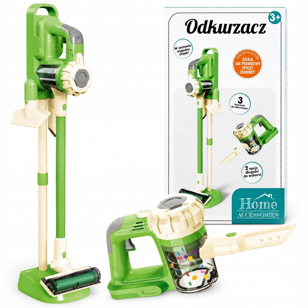 Children's Vacuum Cleaner Battery Operated 2in1 Vertical and Handheld Sound Pulls Garbage