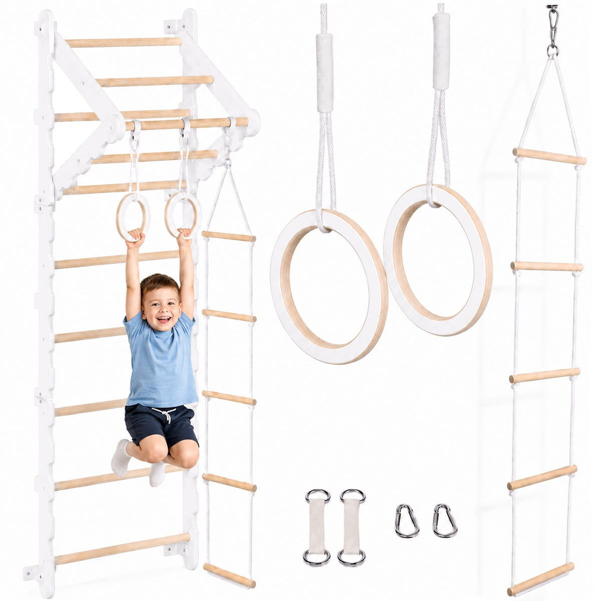 Children's Wooden Pull-Up Gymnastic Ladder for Premium Room