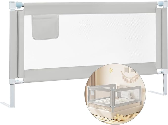 Children's bed barrier, with double safety block 150cm