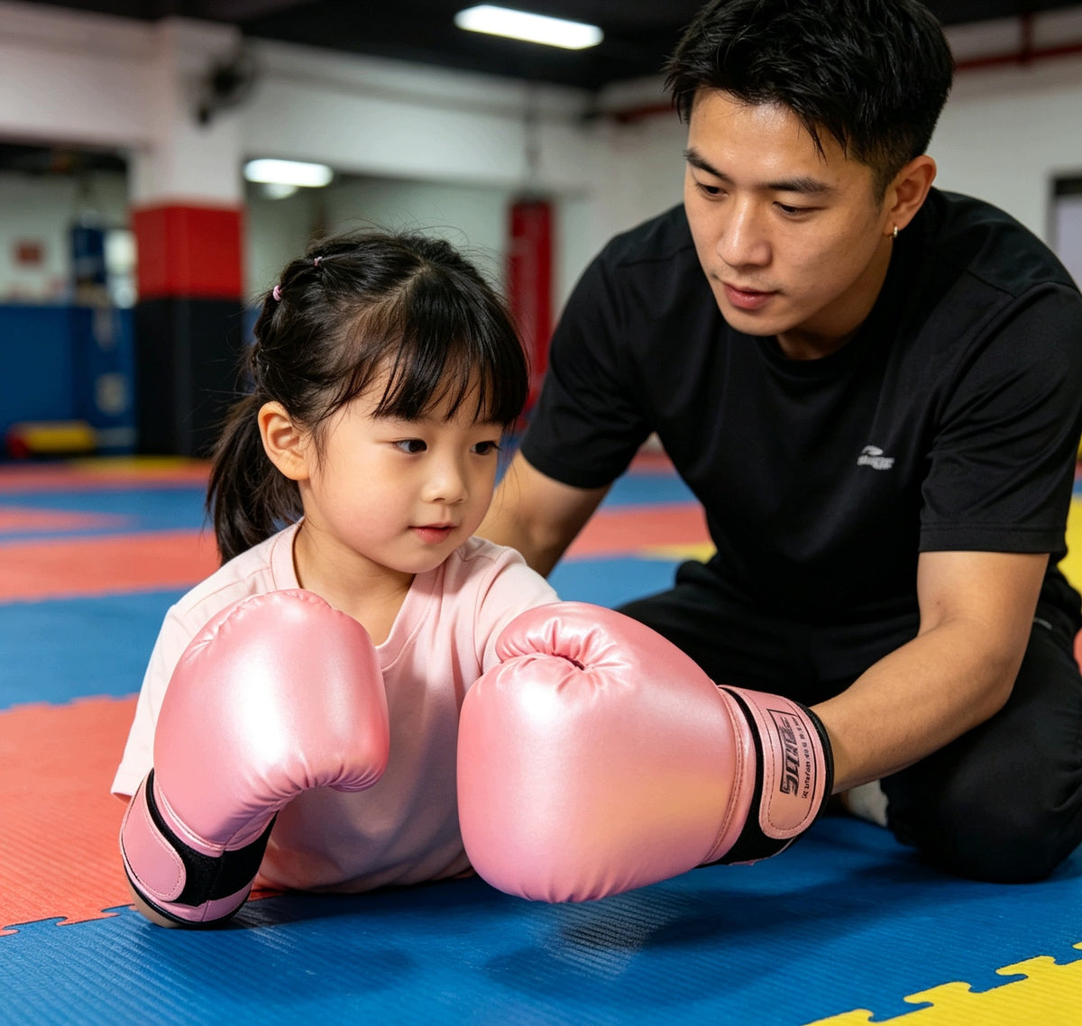 Children's boxing gloves pink, size 4 OZ for training Manufacturer code re4g8v5fdb1w5