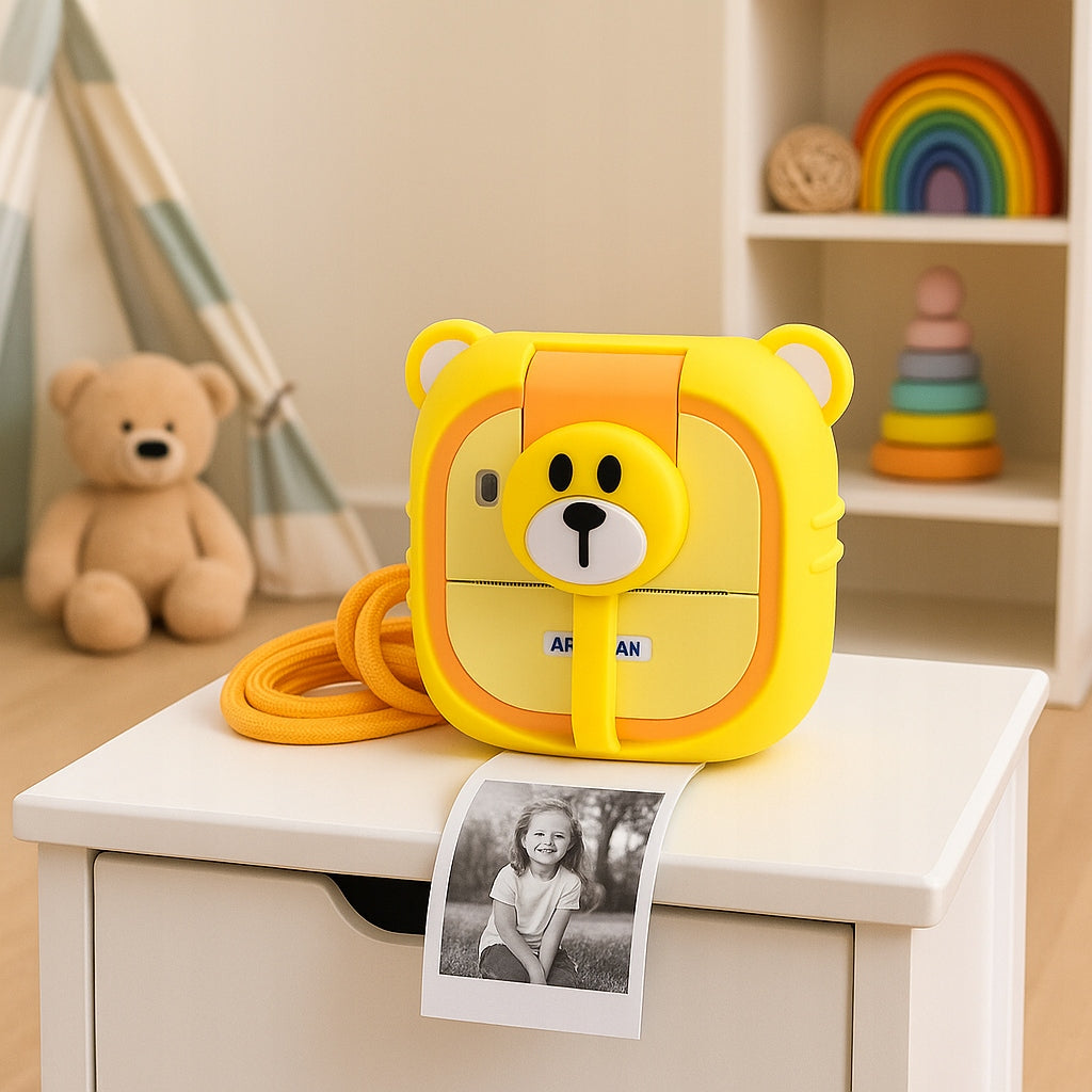 Children's camera ARNSSIEN M2 with thermal printer HD 12MP yellow Packaging status original