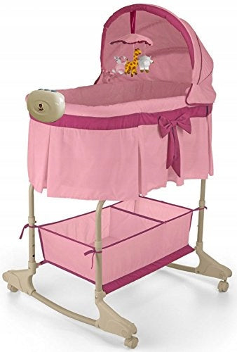 Children's cradle 4in1 Prima pink with melody light and vibration