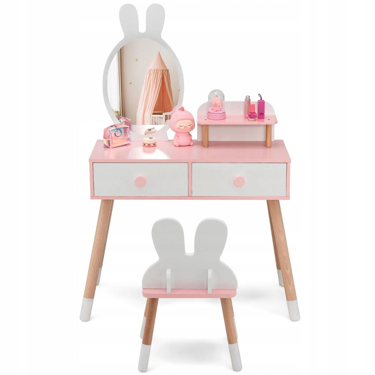 Children's dressing table 2in1 with mirror + Highchair