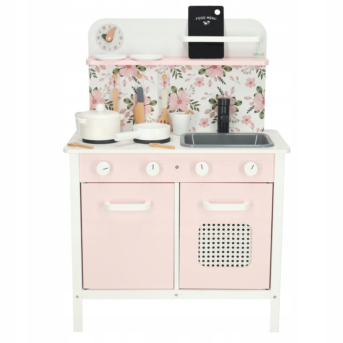 Children's kitchen wooden LULILO FLORA pink Brand Ikonka