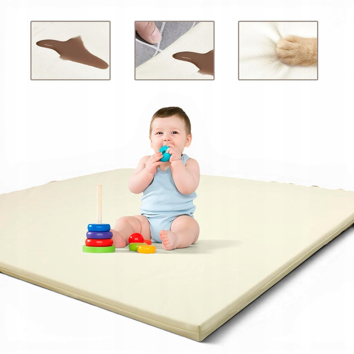 Children's mat educational foam 122x122cm 3,6cm thickness for play