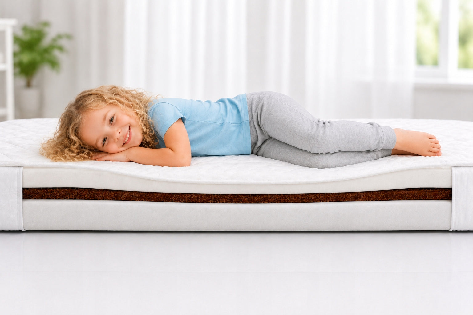 Children's mattress 180x80 coconut double-sided foam OEKO-TEX 8 cm ATEST Packaging status original