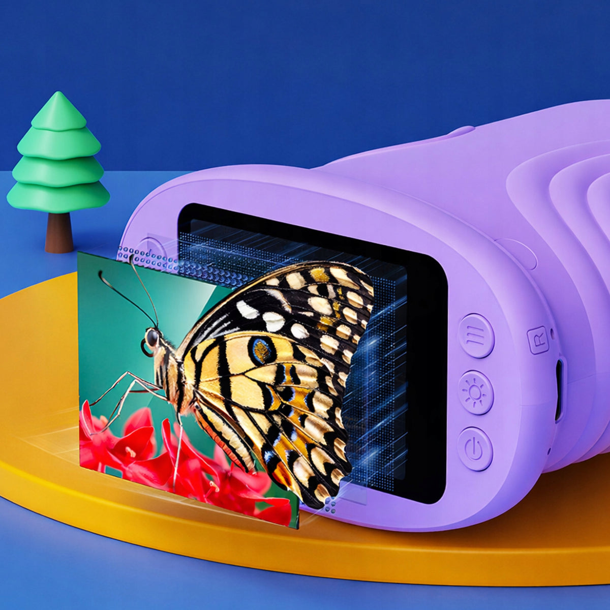 Children's microscope AMT Portable microscope for children 382 MIK15 purple Packaging status original