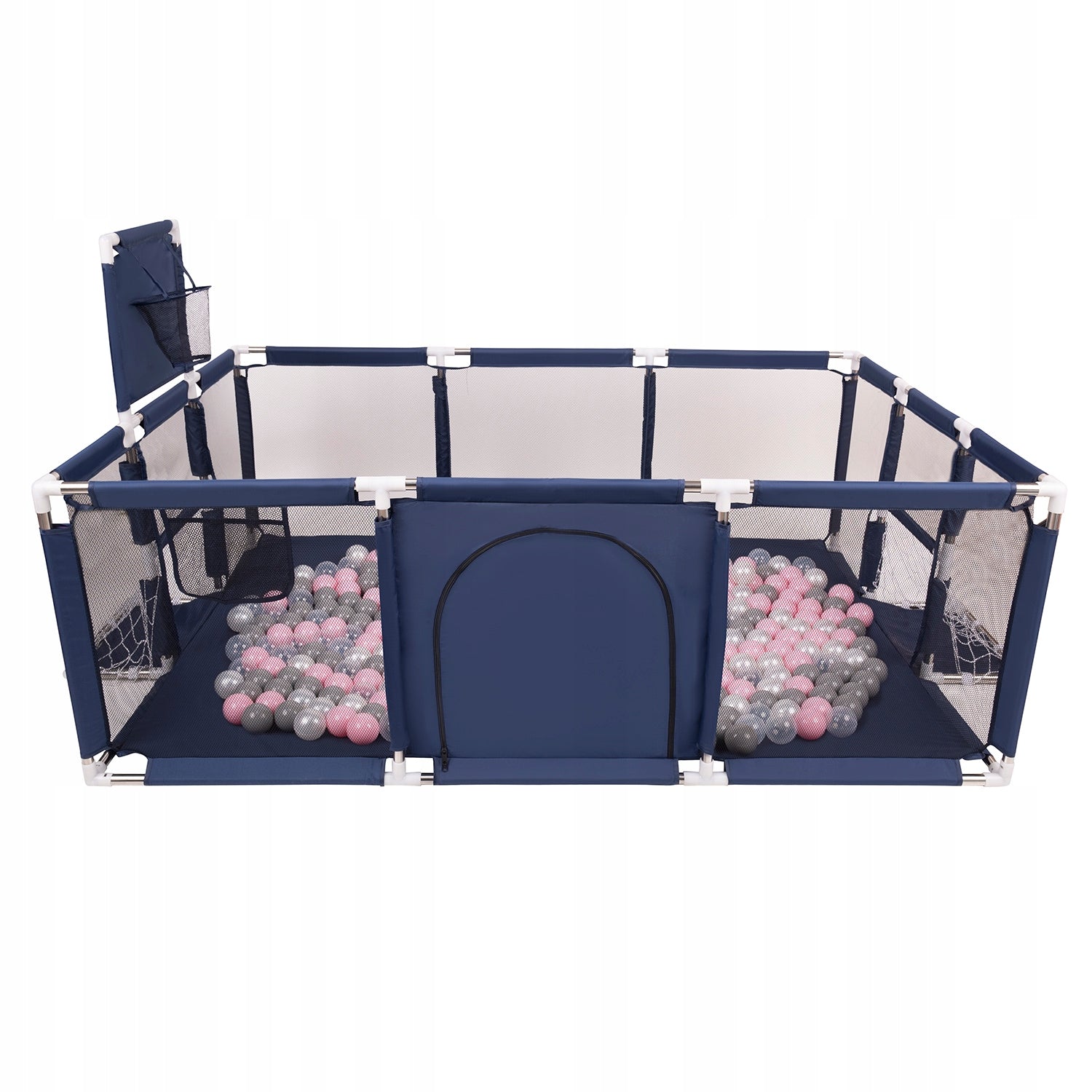 Children's playground PLAYPEN with Basket Goals 100 balls Color blue