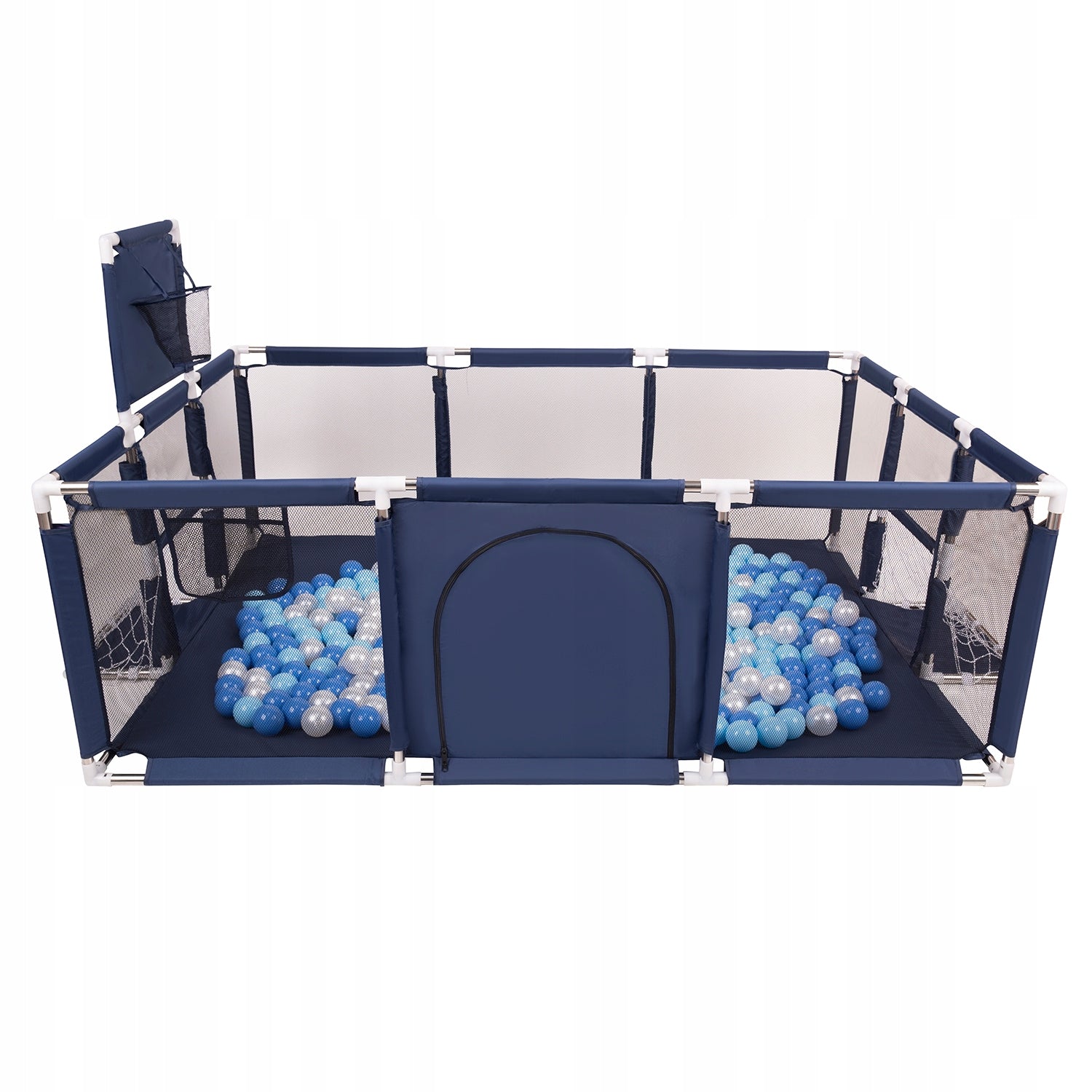 Children's playground PLAYPEN with Basket Goals 100 balls Color blue