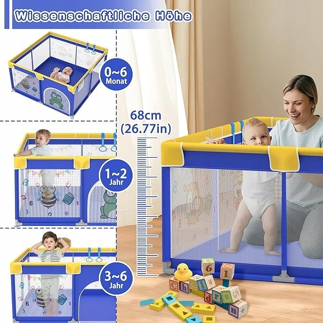 Children's playpen PLAC TOYS with folding entrance with net 200x180 Brand Costway