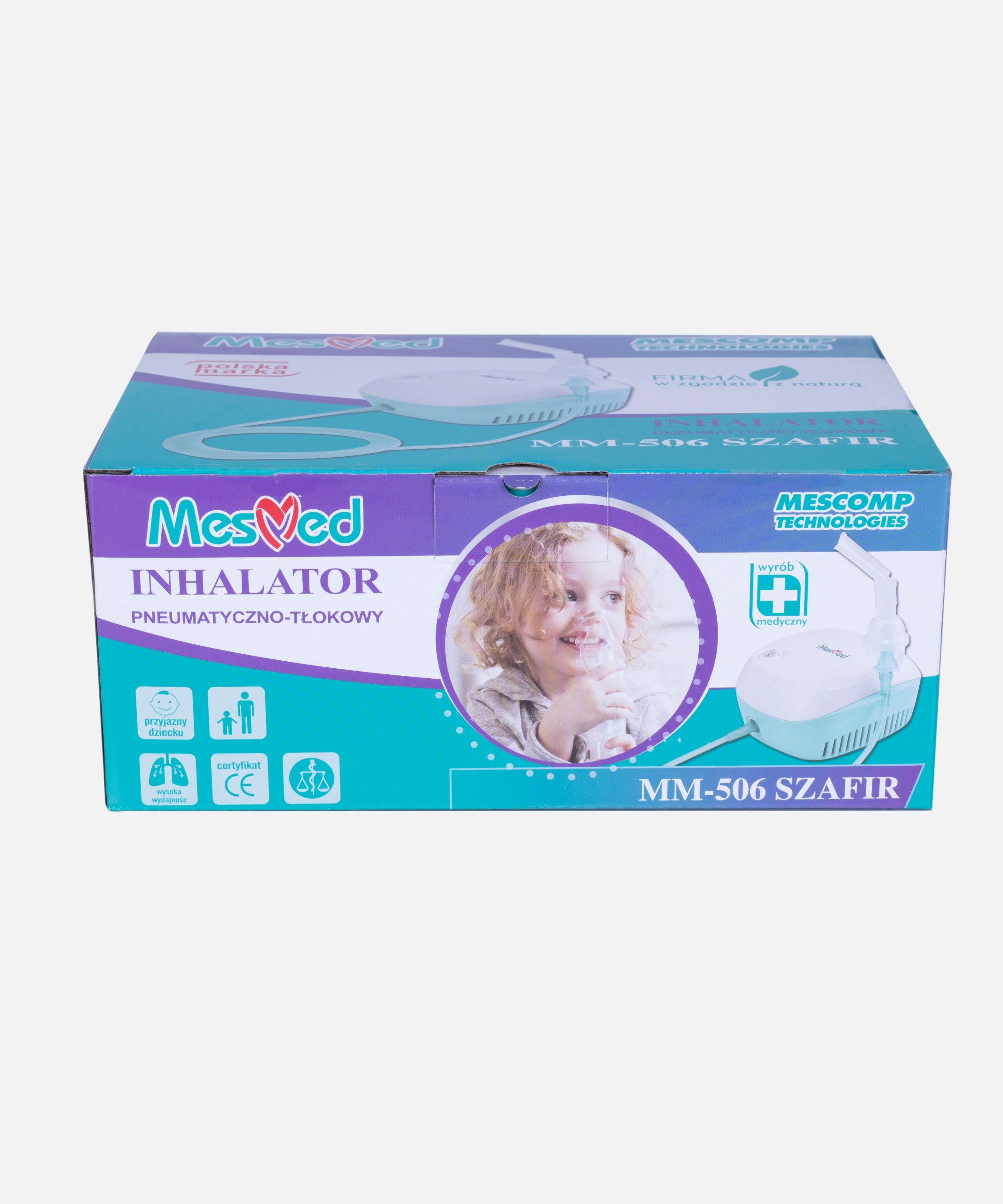 Children's pneumatic piston nebuliser inhaler MesMed MM506 Sapphire Batteries included no