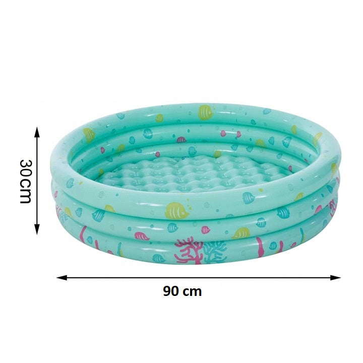 Children's pool Paddling pool Soft Bottom Dry Pool Intime 90cm Green Manufacturer code BASEN DLA DZIECI BRODZIK BASENIK