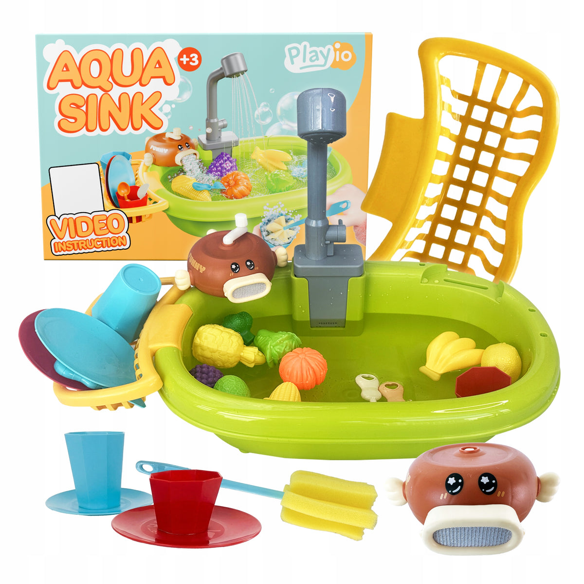 Children's sink flowing water accessories PLAYIO