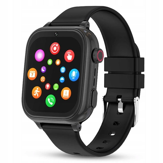 Children's smartwatch for SIM card, GPS, with talk function black Polish