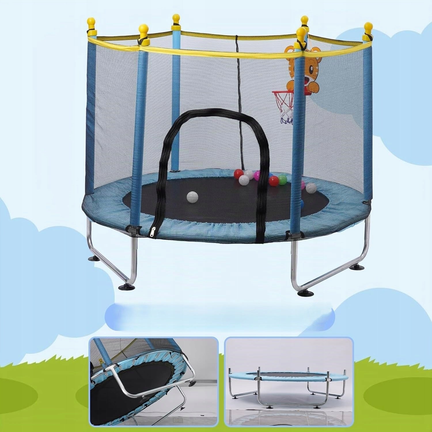 Children's trampoline 140 cm with net and basketball basket Ark miido Manufacturer code 05870105141