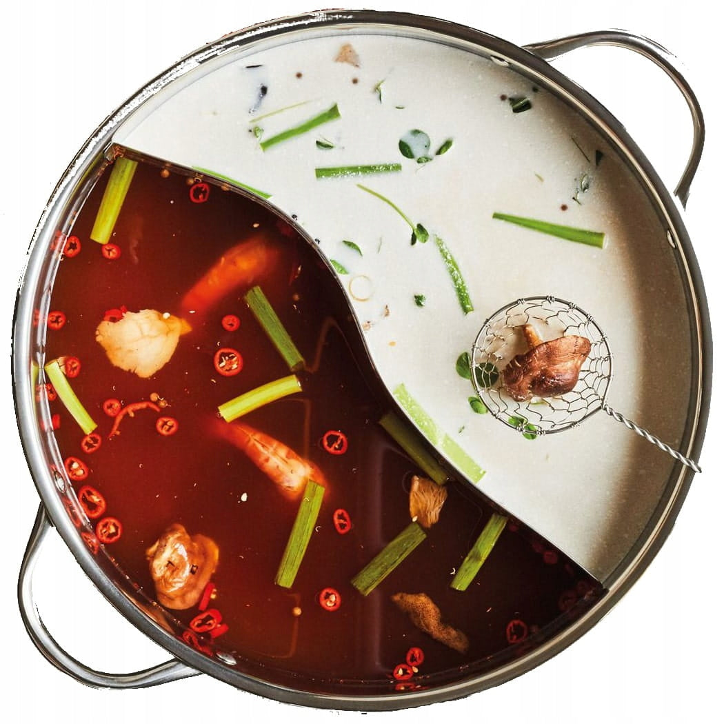Chinese Fondue Pot Split Hot Pot Diameter 32cm Stainless Steel REMO Packaging status original