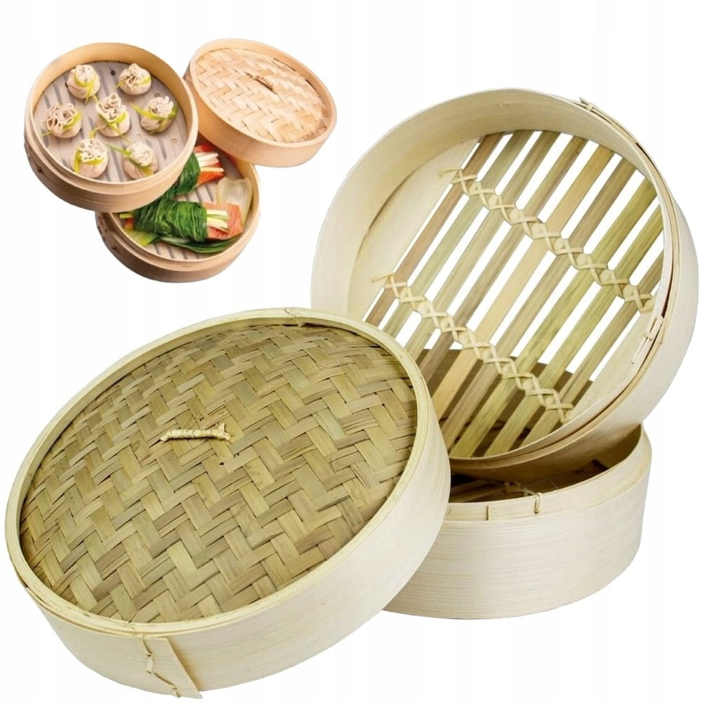 Chinese Steamer Bamboo Steamer 20cm JADE TEMPLE
