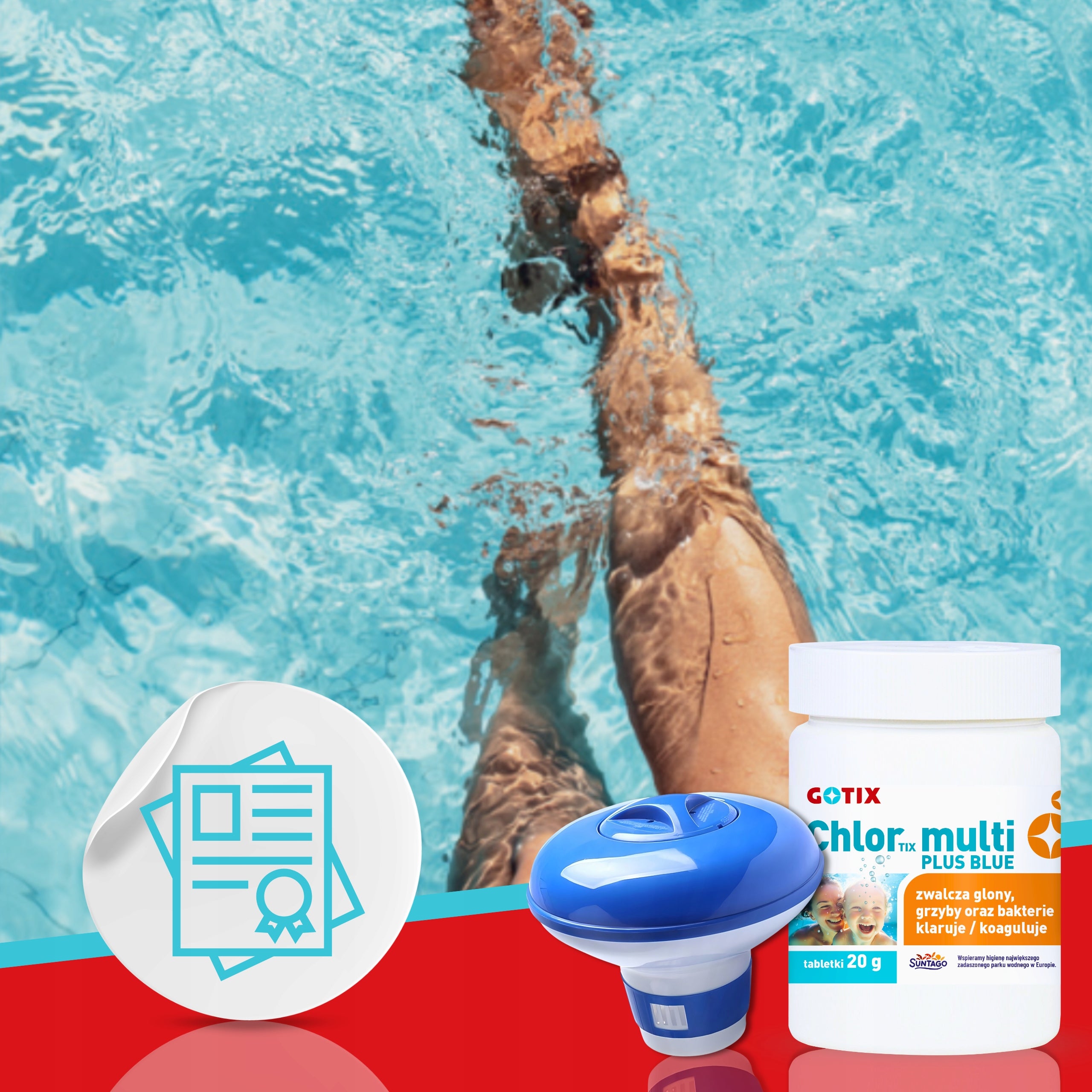 Chlorine for Jacuzzi Pool Tablets Pool Chemicals Set Dispenser 3in1 0.5KG Product form tablets