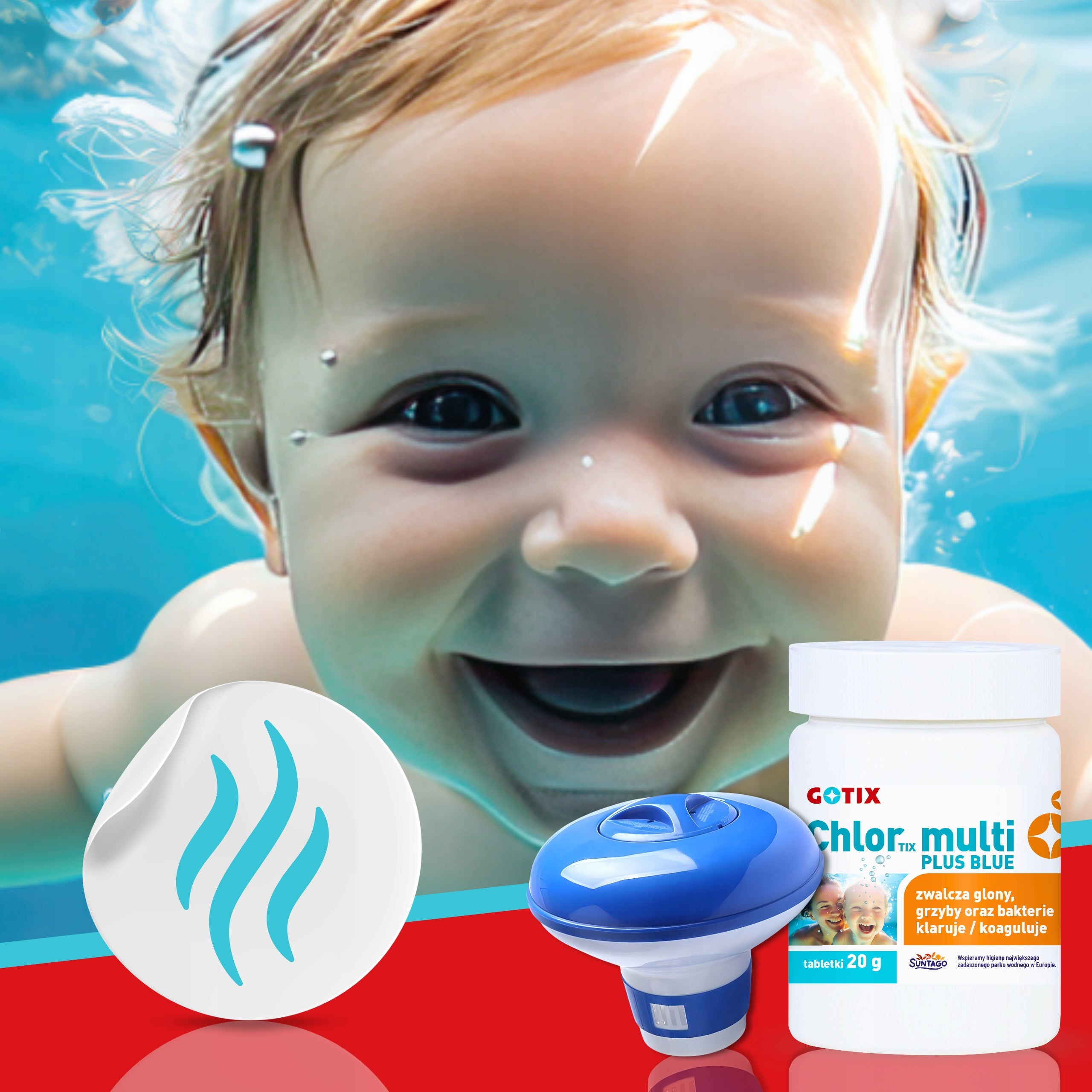 Chlorine for Jacuzzi Pool Tablets Pool Chemicals Set Dispenser 3in1 0.5KG Volume 0.5 l