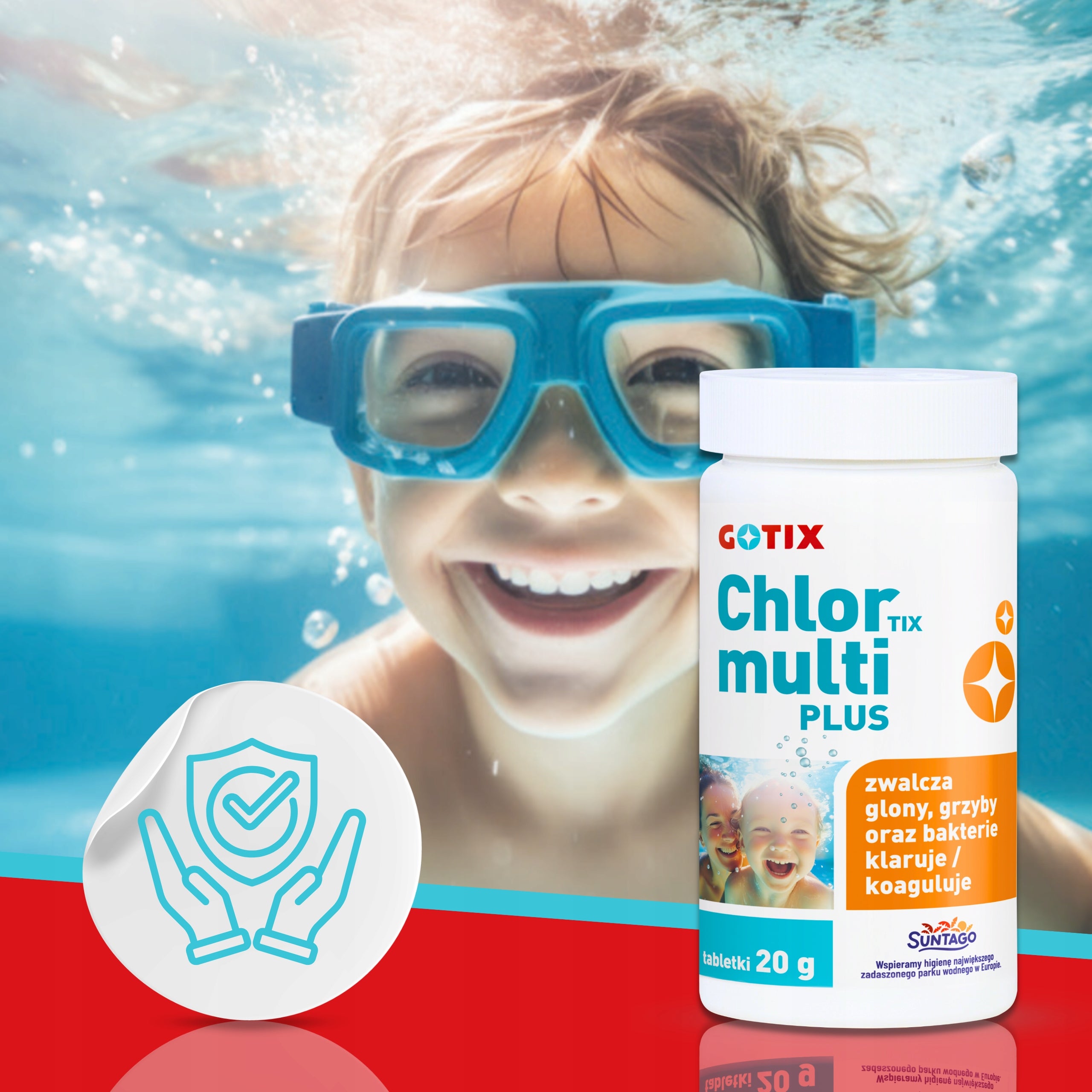 Chlorine for Swimming Pool Jacuzzi SPA Multifunction Tablets Chemistry for Swimming Pool - 1KG Manufacturer code GOTIX CHLORTIX 1KG