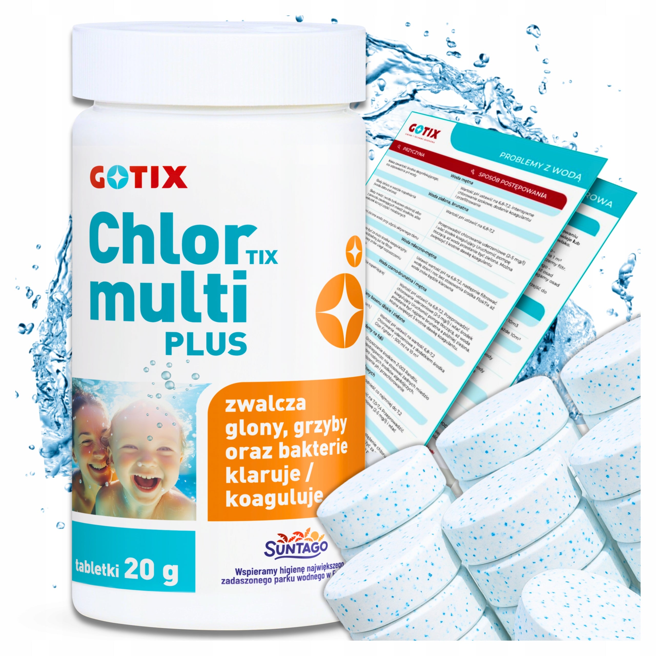 Chlorine for Swimming Pool Jacuzzi SPA Multifunction Tablets Chemistry for Swimming Pool - 1KG