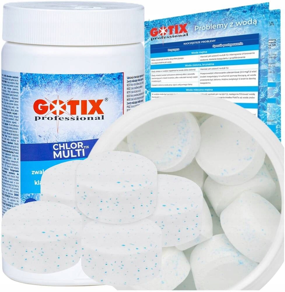 Chlorine for Swimming Pool Jacuzzi Tablets Chemistry for Swimming Pool 1KG + DISPENSER Manufacturer code Multi1k dozownik