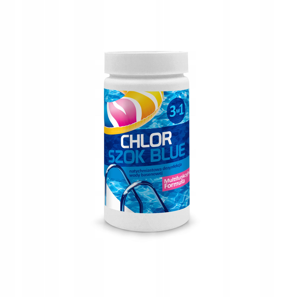 Chlorine shock blue for swimming pool quick disinfection jacuzzi 1kg Packaging status original