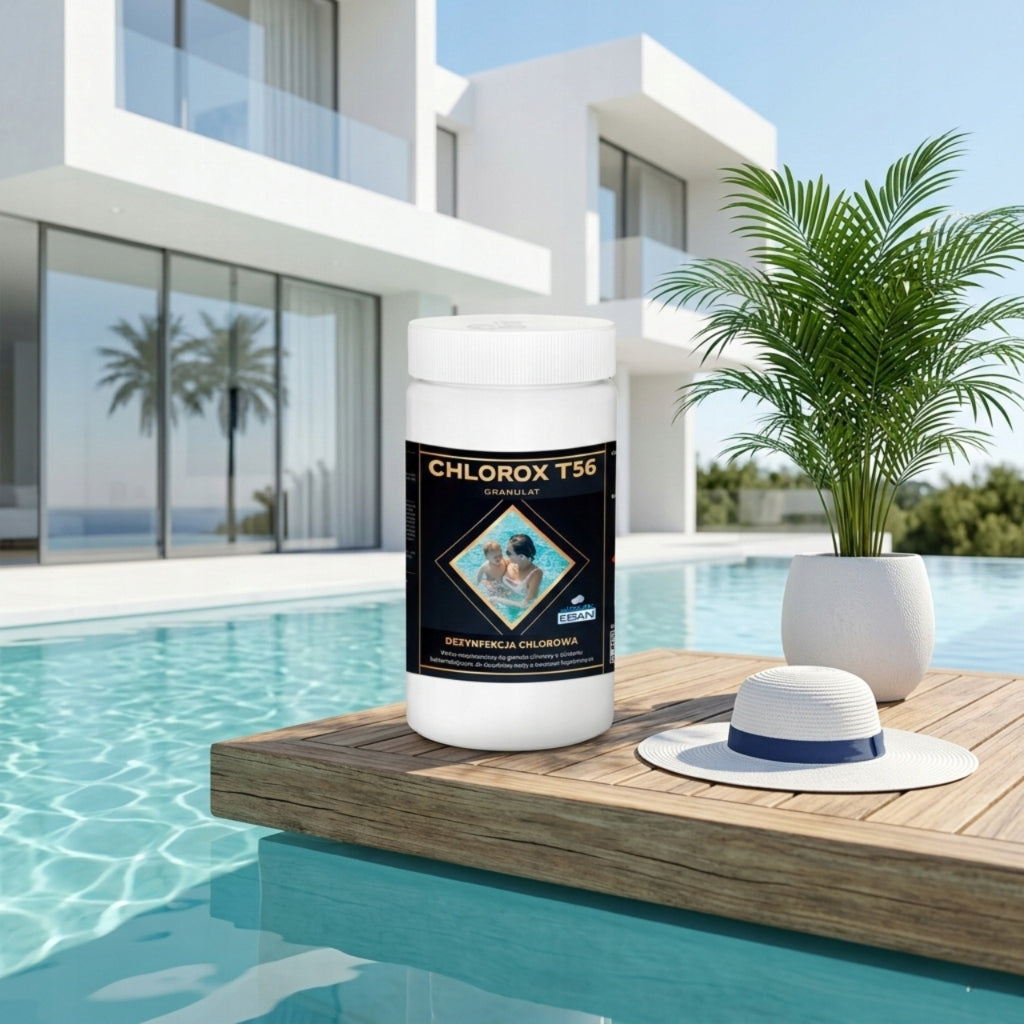Chlorox T56 Chemistry for Pool Granules Chlorine Shock Water Disinfection 1kg Brand EBAN