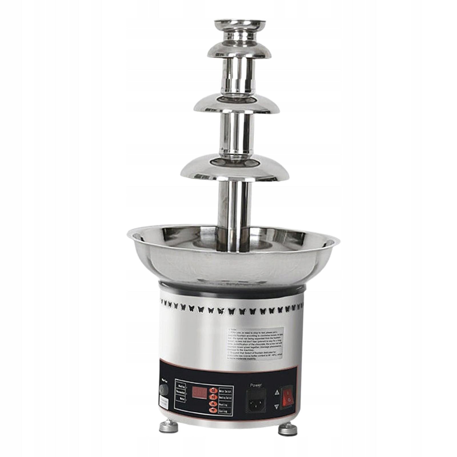 Chocolate Fondue Fountain Machine Multi Tier Gifts Silver Portable 4 Tiers Brand no brand
