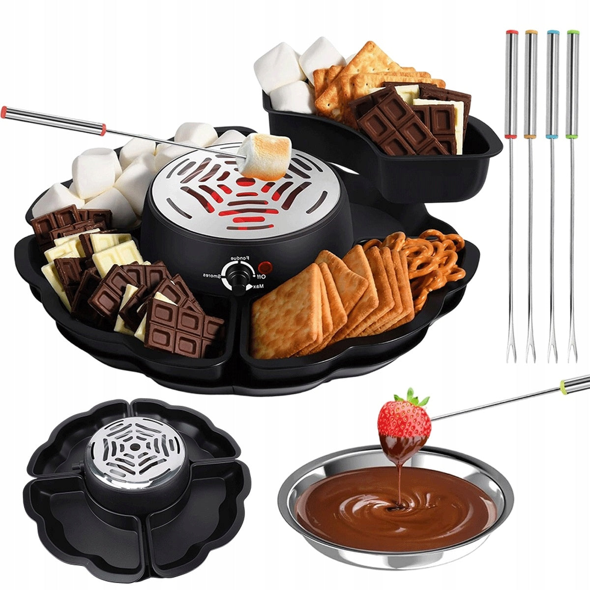 Chocolate Fondue Mug Set Fondue Perfect Durable Portable For Couple