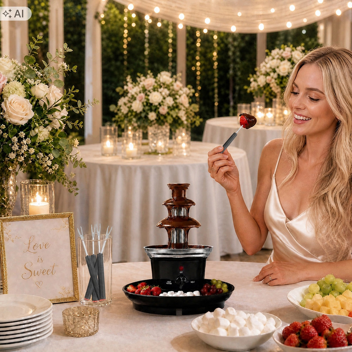 Chocolate Fountain 3-Tier 25W Capacity: 1lb Brand no brand