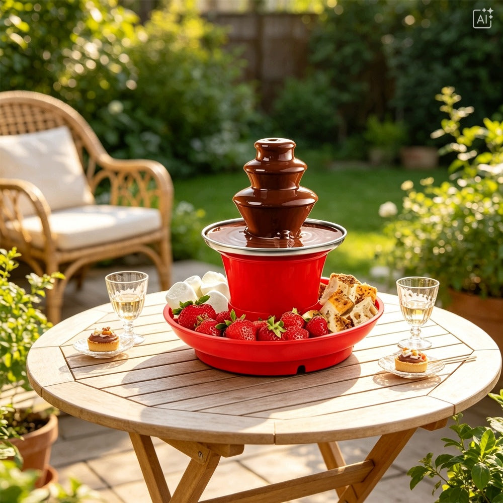 Chocolate Fountain Fondue 3-Level Bottom Tray 200ml For Events Brand no brand