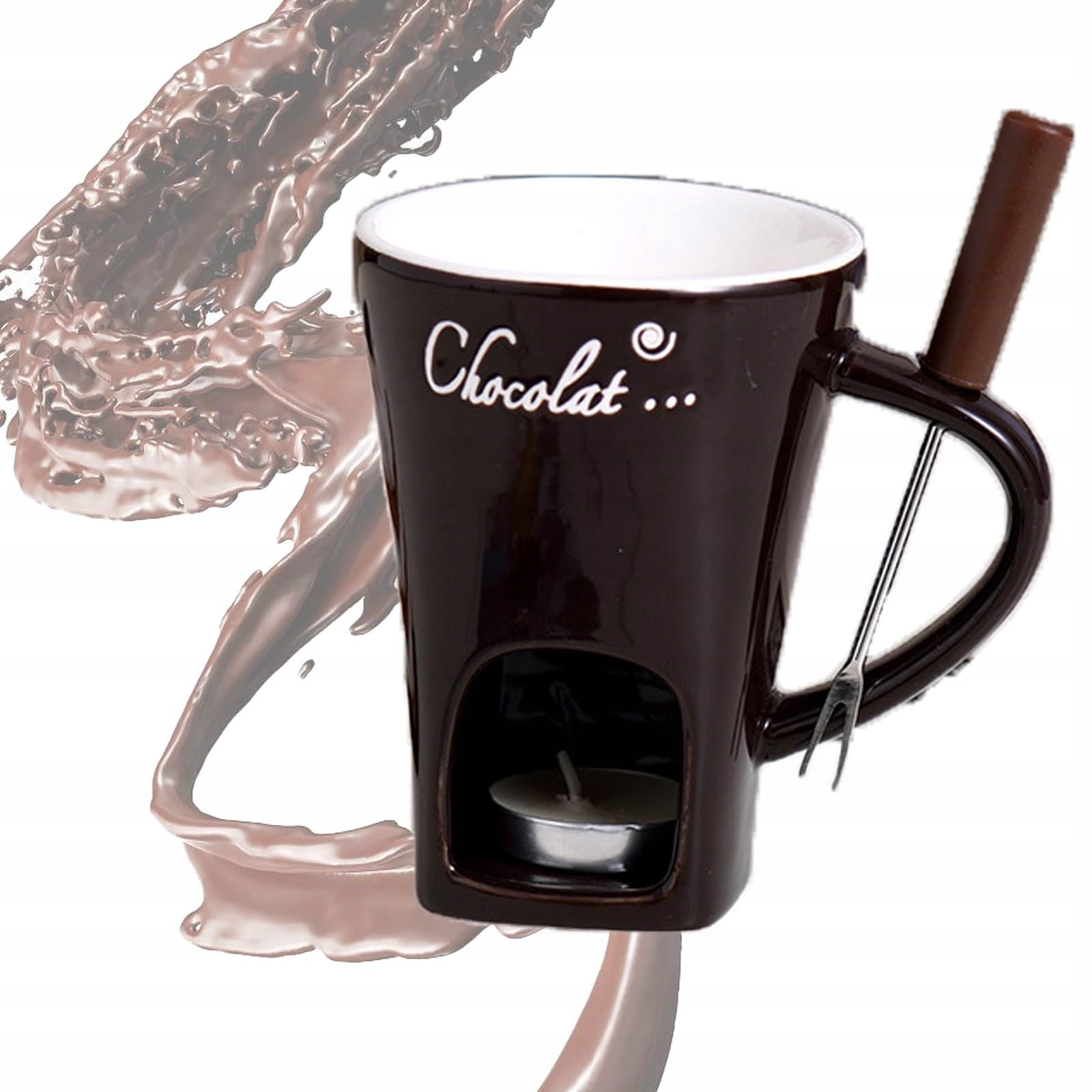 Chocolate Heater 130 ml Spanish Tapas, Brown Thermal Mug