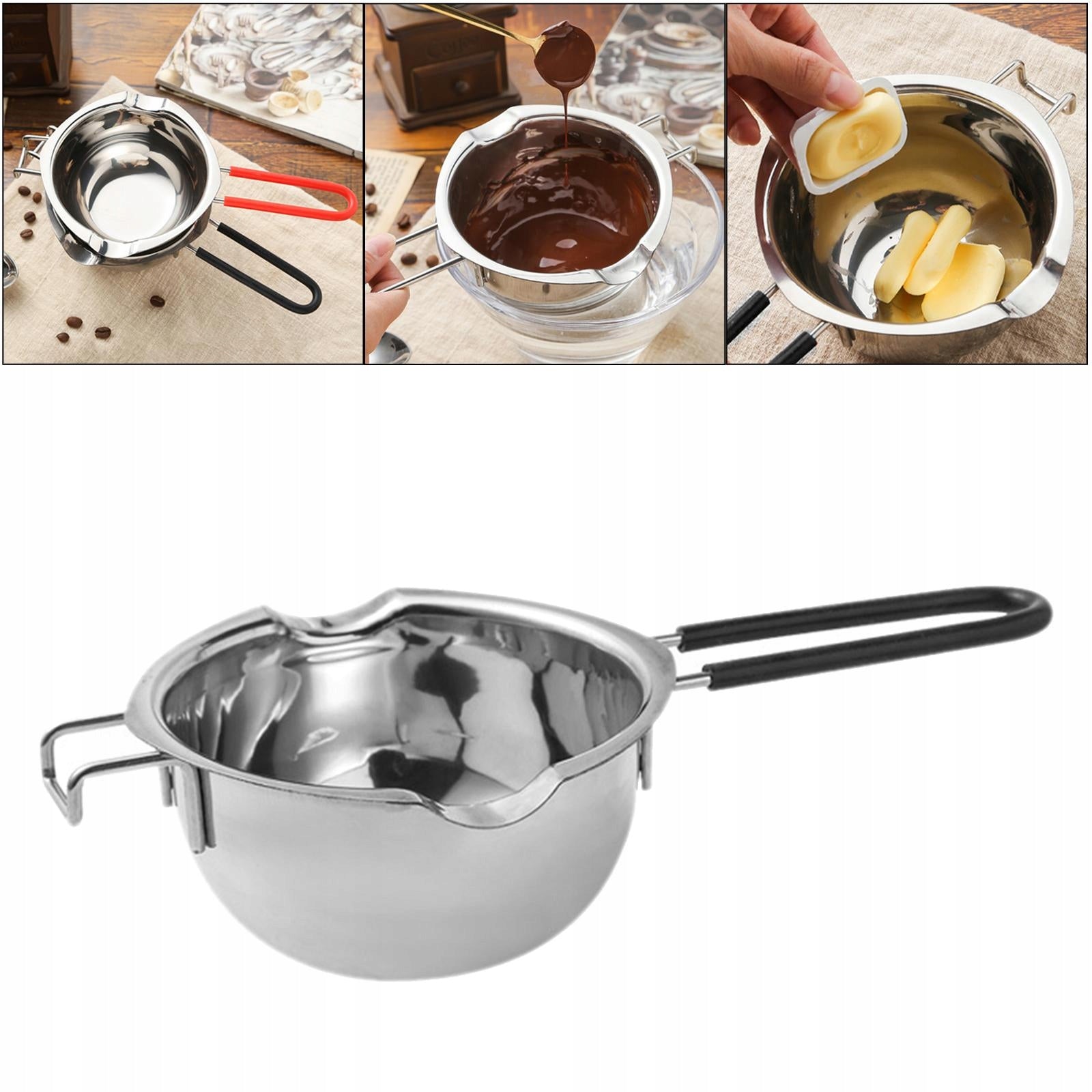 Chocolate Melting Pot 480ml Multifunction Wax Melting Black Handle Dominant color multicolor