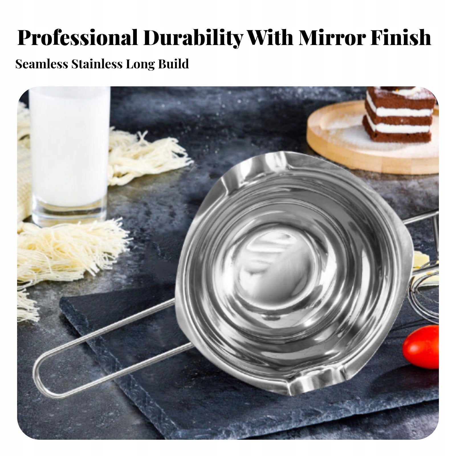 Chocolate Melting Pot Stainless Steel Melting Chocolate Pot for Bakers Packaging status original
