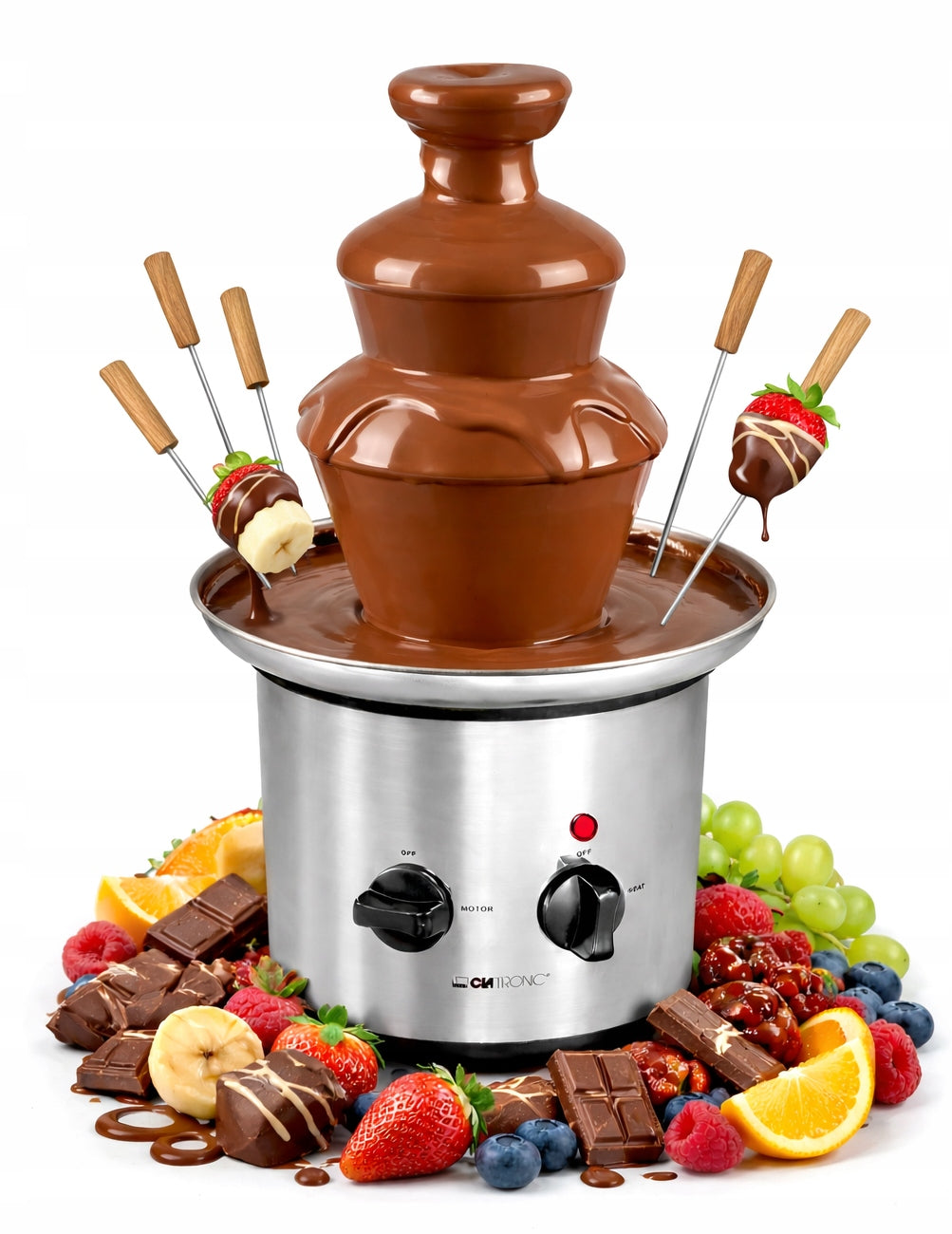 Chocolate fountain Clatronic SKB3248 silver/grey 42 W Brand Clatronic