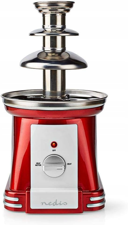 Chocolate fountain Nedis red 90 W