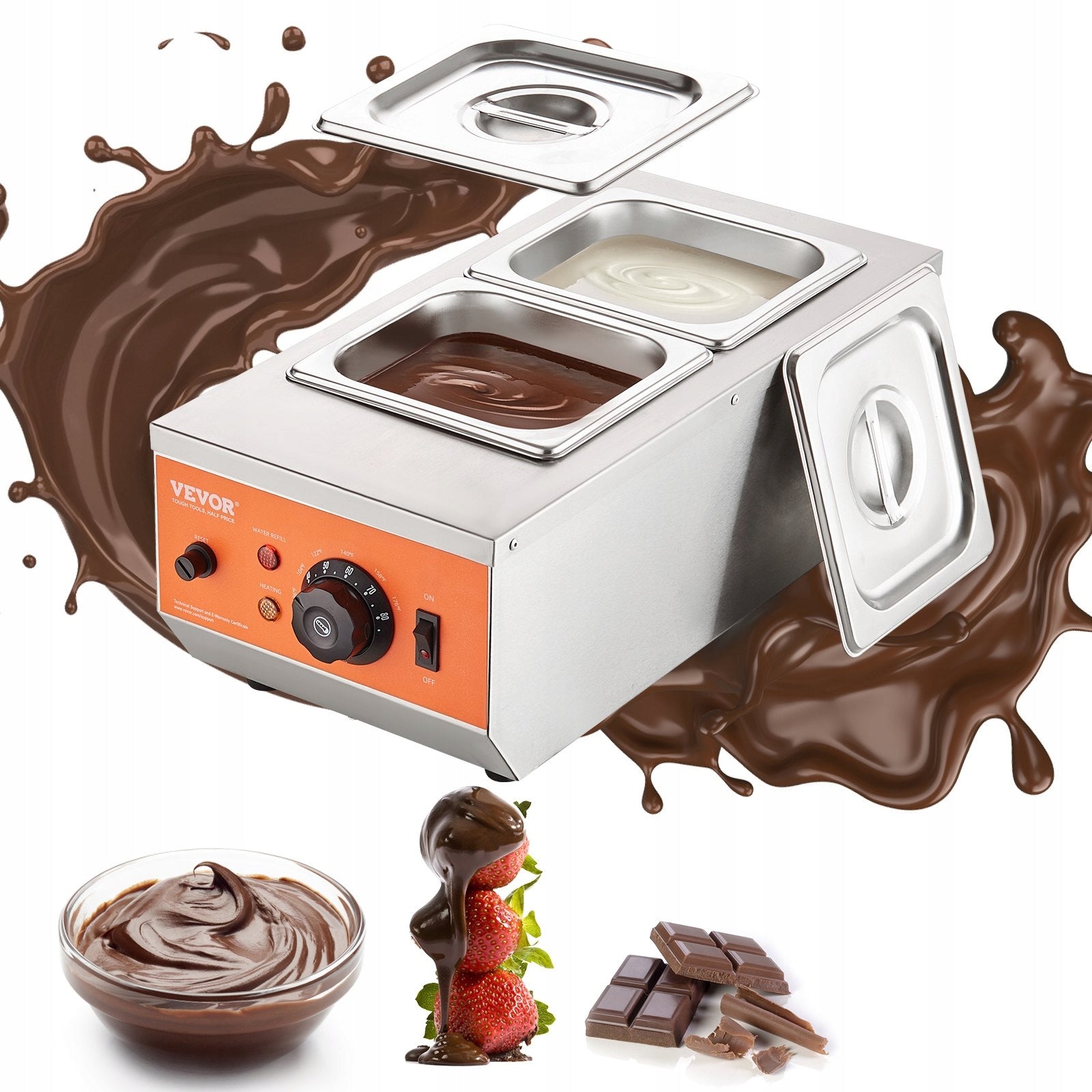 Chocolate tempering machine 4,1 kg 2 tanks melting confectionery