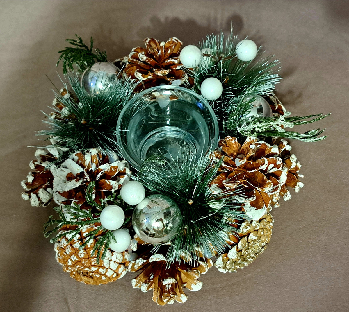 Christmas Candle Holder Reed Cones Christmas Table Decoration Christmas Manufacturer code Świecznik