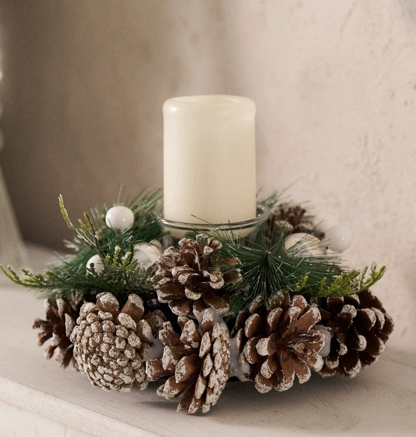 Christmas Candle Holder Reed Cones Christmas Table Decoration Christmas