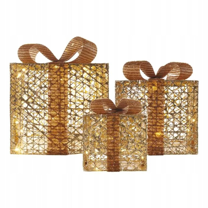 Christmas Decoration Gold Gifts LED Gift for Christmas EMOS