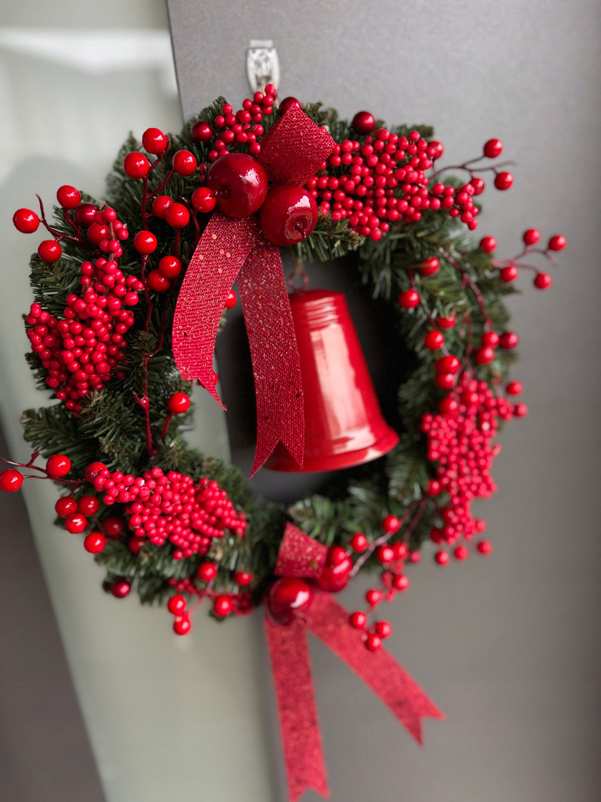 Christmas Decorative Wreath with Bell Christmas Decoration Red Manufacturer code 5905399379032